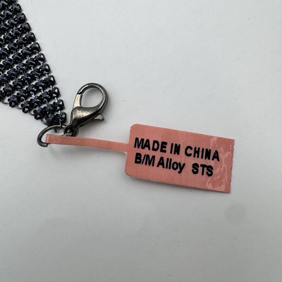 Lady Metal Triangle Scarf Necklace Choker Party Purple Shiny Bling Club Scarf - Picture 9 of 14